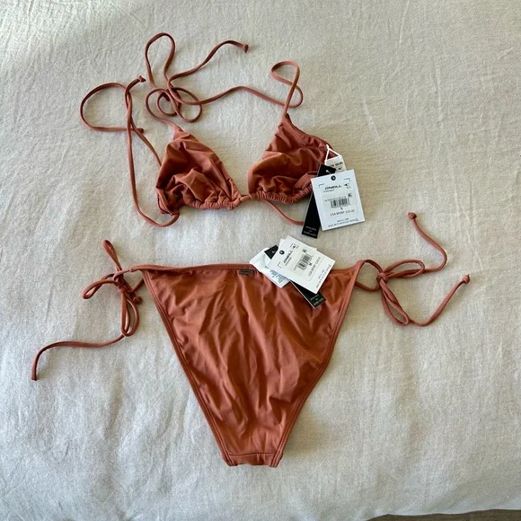NWT Women's Rust Bikini Set O’Neill Top: Small Bottom’s Medium - Picture 2 of 2